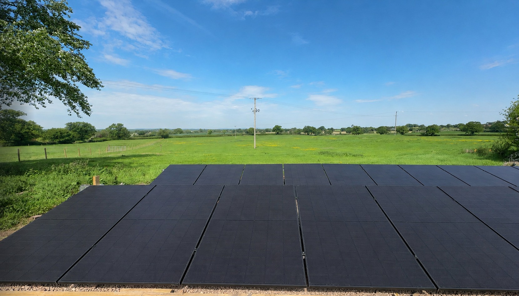 PowerHaus solar installation overlooking countryside